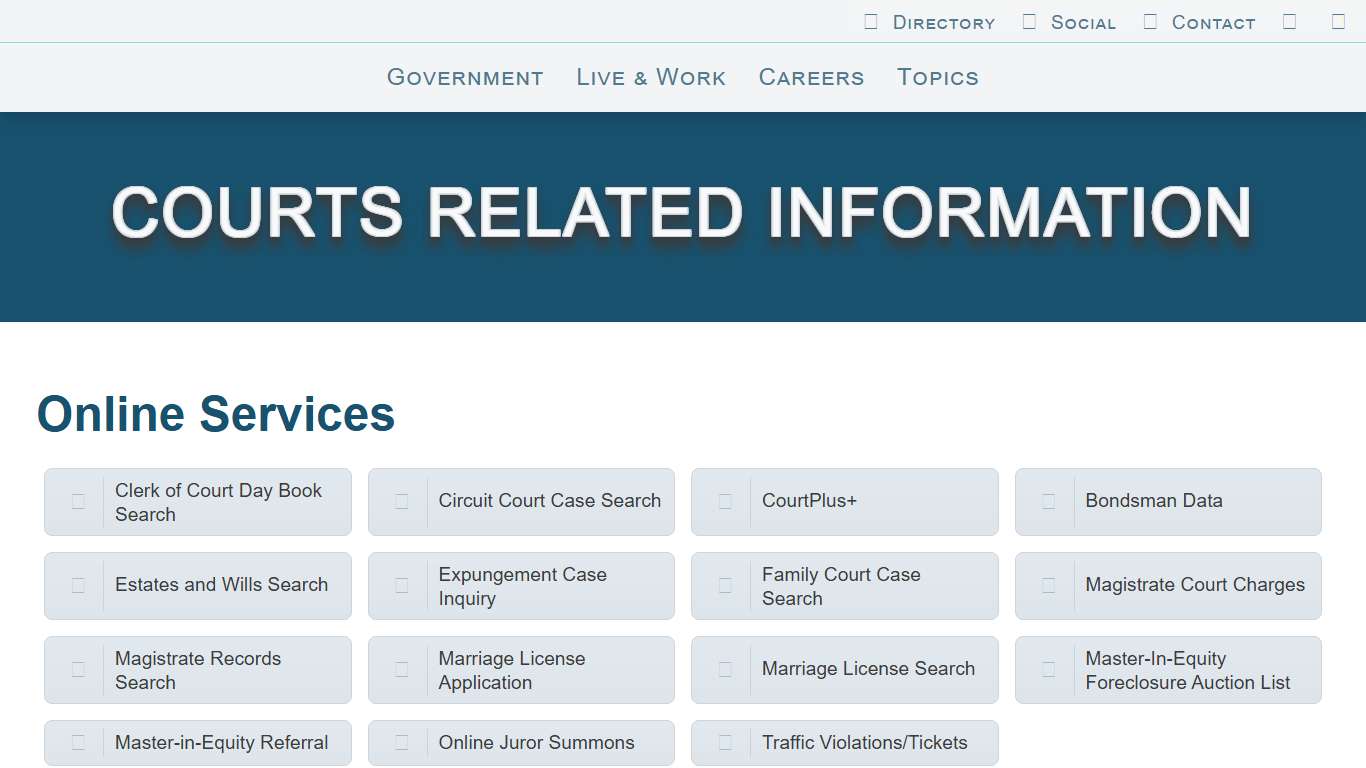 Courts Related Information Charleston County Government